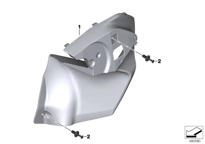 BMW Abluftführung innen links K50 46638556643