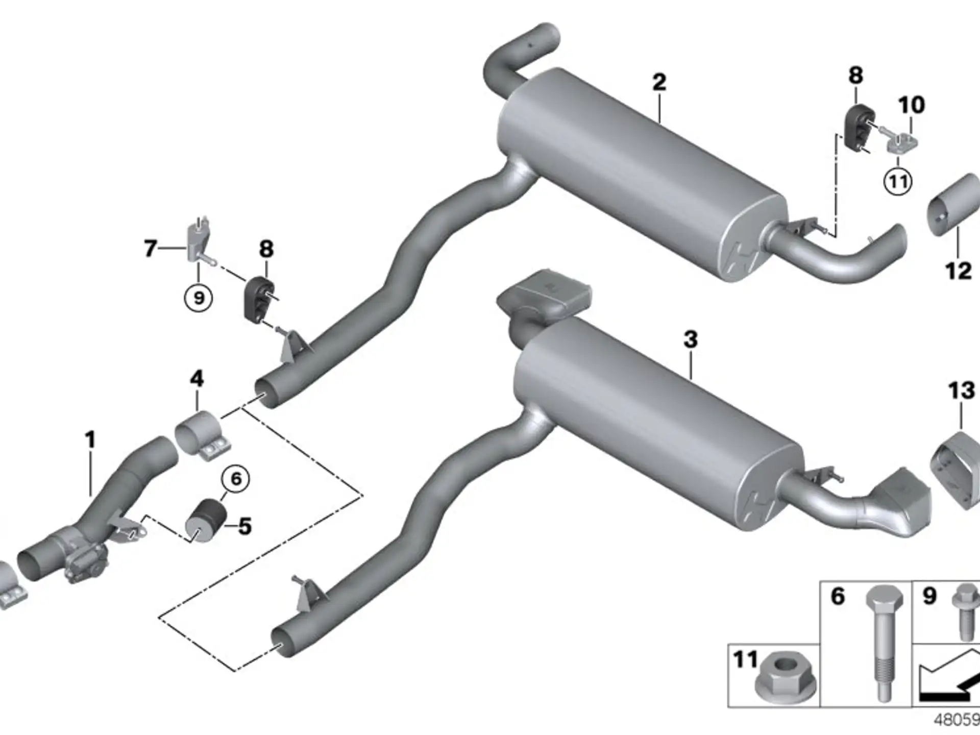 BMW Gummilager E65 E82 G11 G12 G30 G31 G32 18207798560