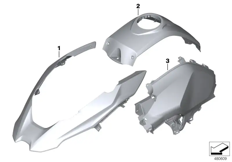 BMW Tankabdeckung Mitte K50 46638409019