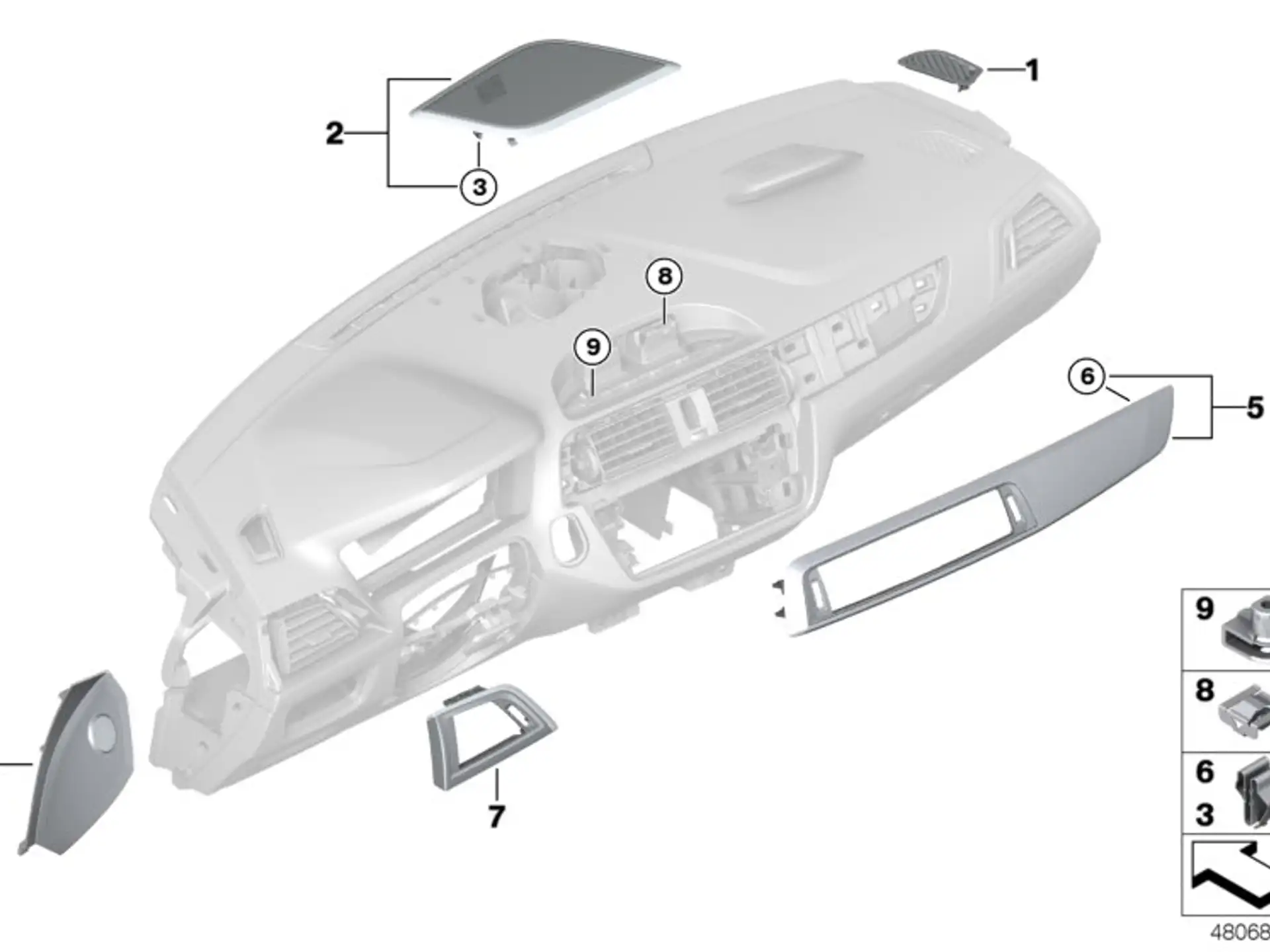 BMW Blende I-Tafel Carbon F87N 51458073751