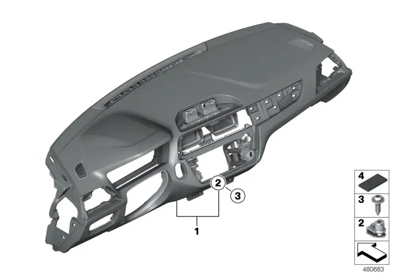 BMW Instrumententafel F20 F21 F22 F23 51457943488 - 1er F20, 1er