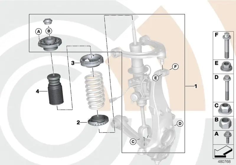 BMW Reparatursatz Stützlager F07 F12 F13 31352451332