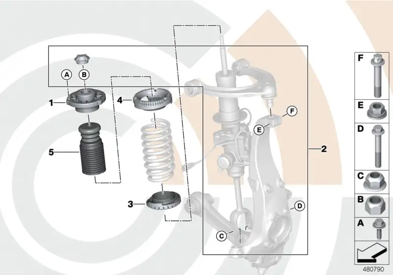 BMW Stützlager F01 F02 F07 F10 F11 31306850031 - 5er, 6er, 7er
