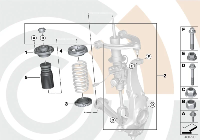 BMW Anbausatz Stützlager F06 F07 F10 F11 31352451333