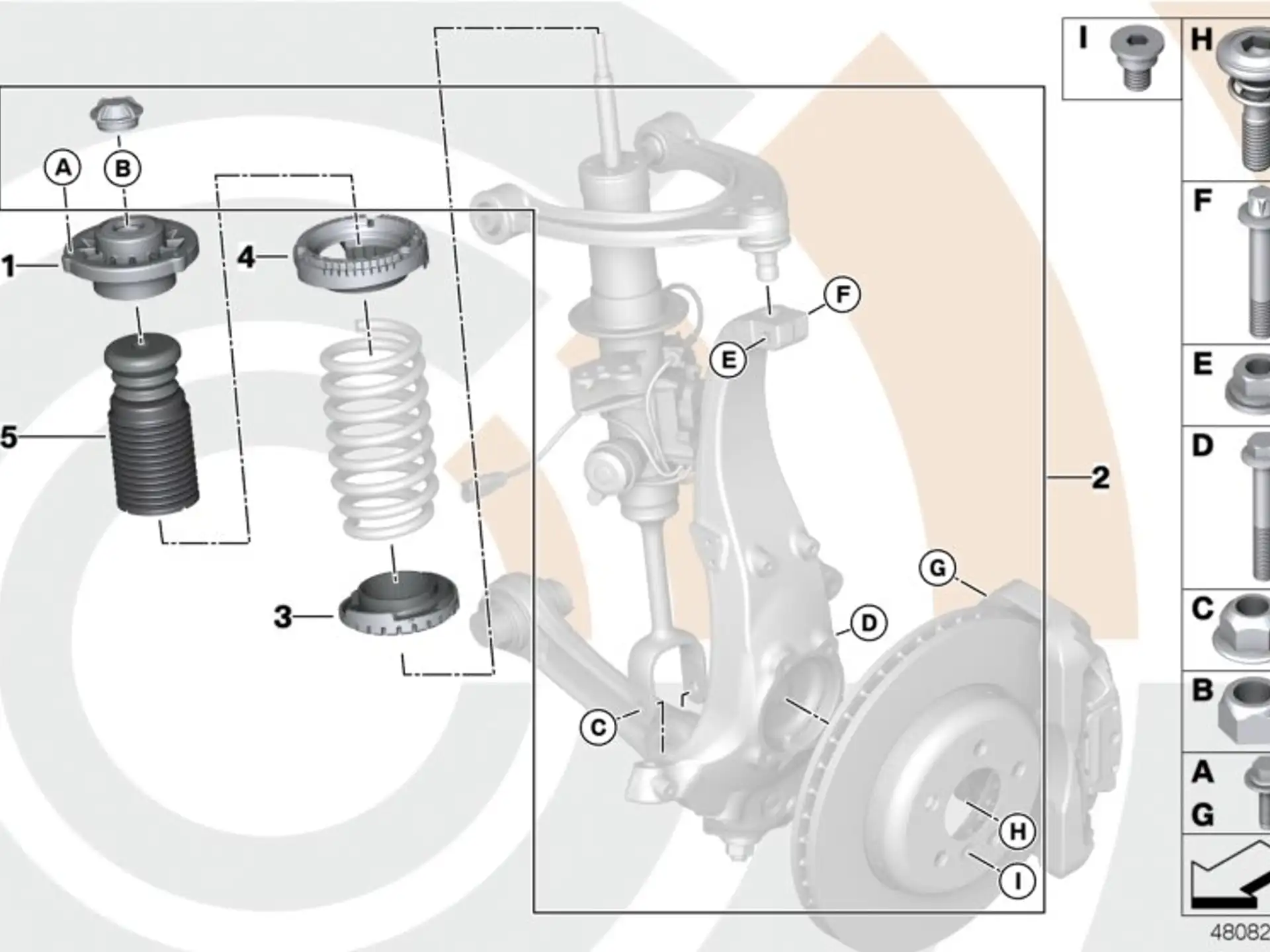 BMW Anbausatz Stützlager F06 F07 F10 F11 31352451334
