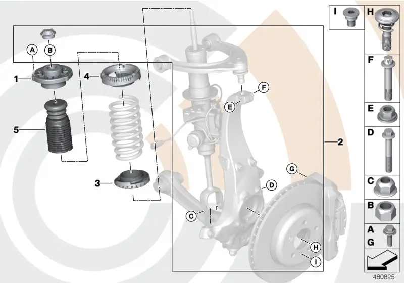 BMW Anbausatz Stützlager F06 F07 F10 F11 31352451334