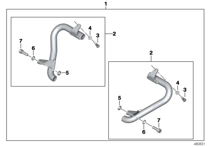 BMW Satz Motorschutzbügel K48 77148535326 - K48 /