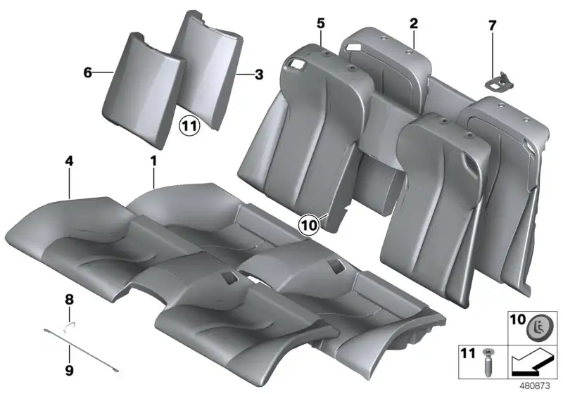 BMW Knopf Isofix F01 F02 F04 F06 F07 F10 F12 F13 F15 F30 52207422