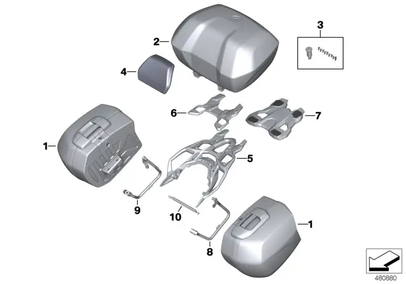 BMW Topcaseträger K49 46547717019