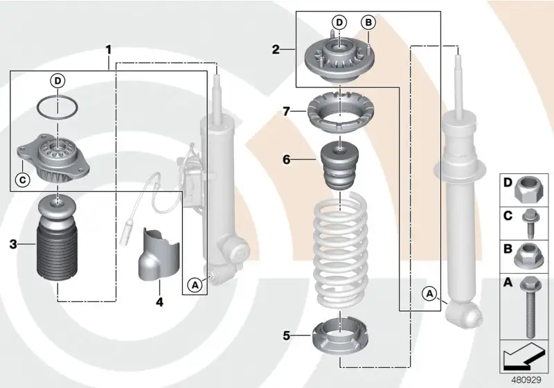 BMW Reparatursatz Stützlager F07 F11 33522451580 - 5er F07, 5er F