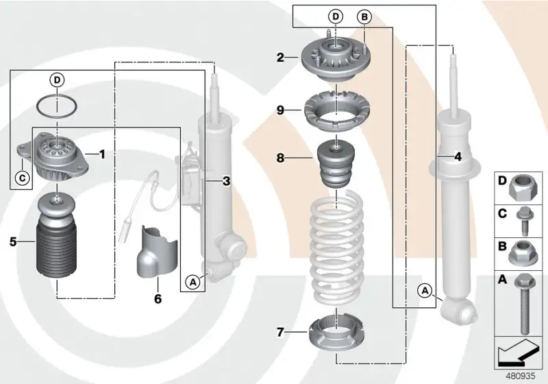 BMW Anbausatz Stützlager F06 F10 F12 F13 33522451584