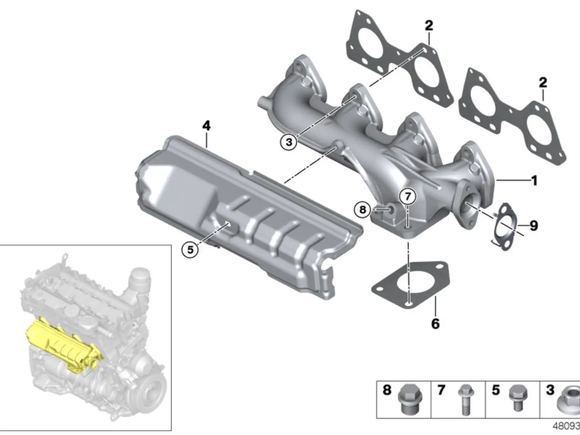 BMW Dichtung asbestfrei E60 E61 E81 E82 E83 E84 E87 E88 E90 E91 E92 E93 F10 F11 F20 F21 F22 F31 F34 F36 R55 R56 R57 R58 R59 R60 R61 11657800596