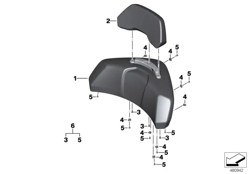 BMW Polsterteil unten K48 46548521671
