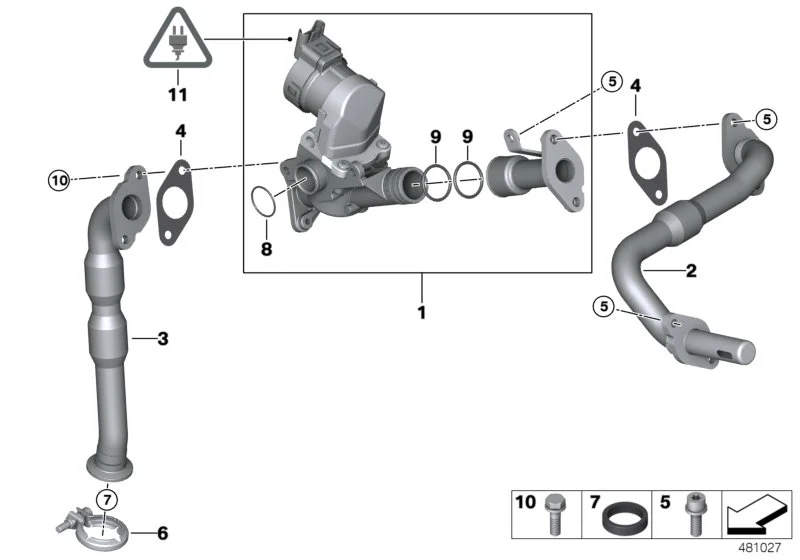 BMW AGR-Ventil E60 E61 E81 E82 E87 E88 E90 E91 E92 E93 11717563241