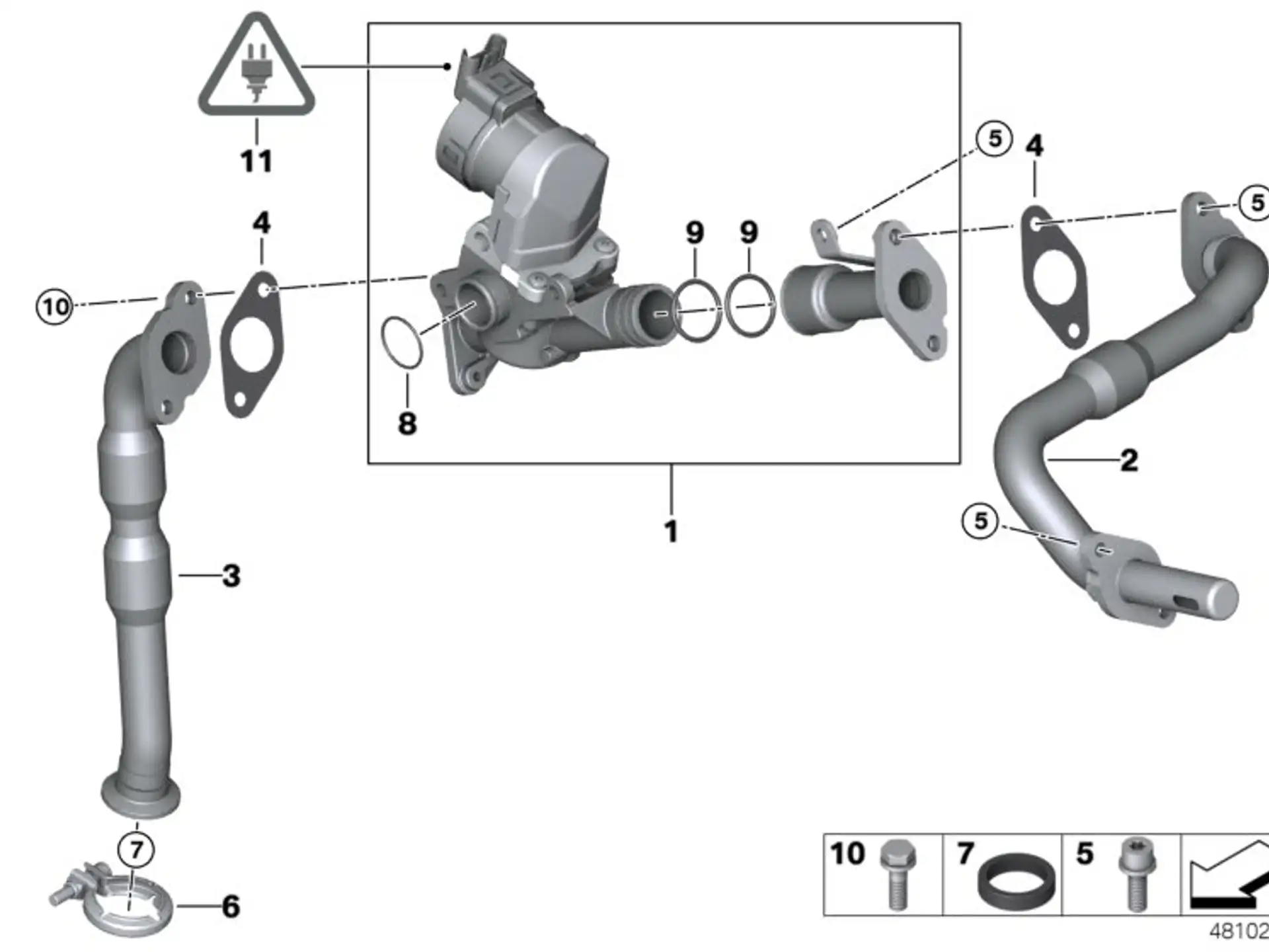 BMW AGR-Ventil E60 E61 E81 E82 E87 E88 E90 E91 E92 E93 11717563241