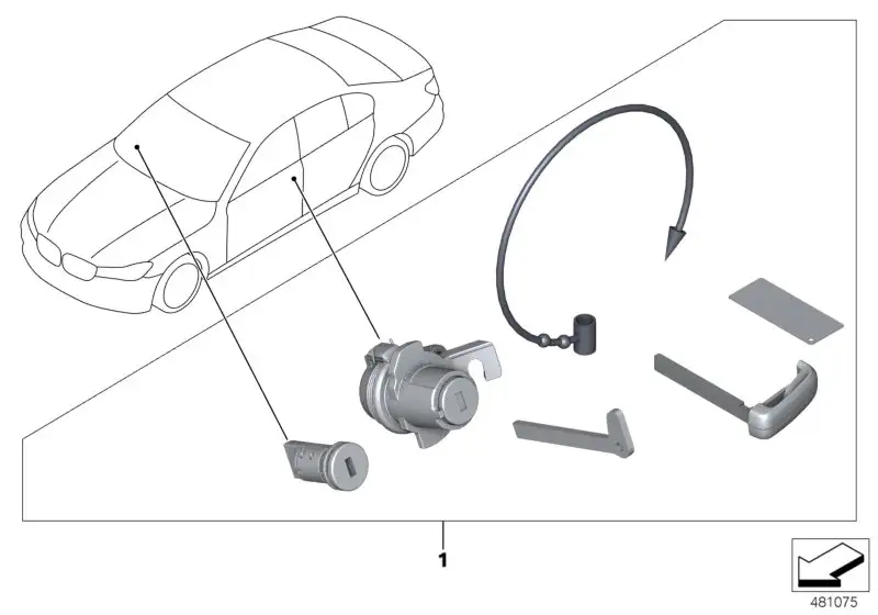 BMW Satz Gleichschliessung codiert 51217955112 - Bildposition 01