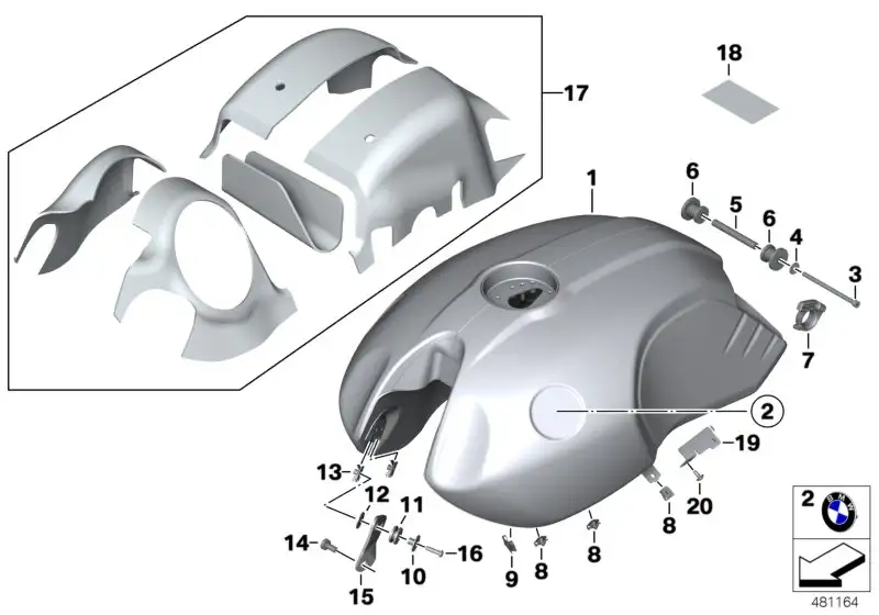 BMW Halter Tankbefestigung K21 16118564692