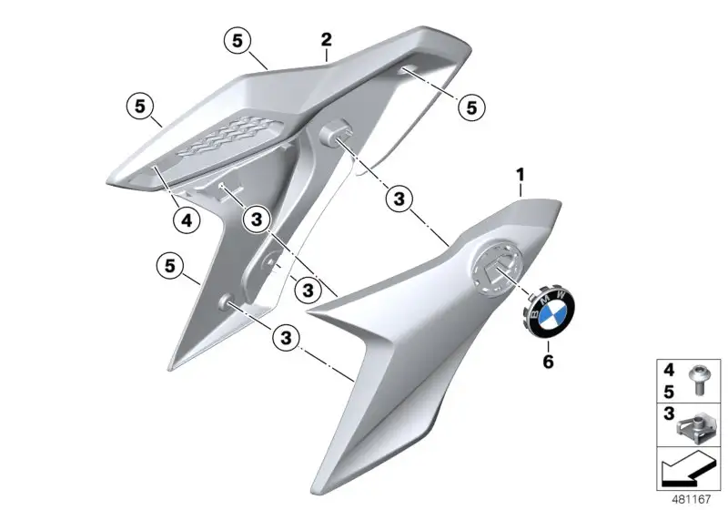 BMW Ansaugschnorchelabdeckung links K02 46638560417