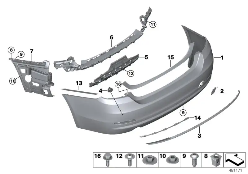 BMW Abdeckblende F36 51127338682 - 4er F36, 4er