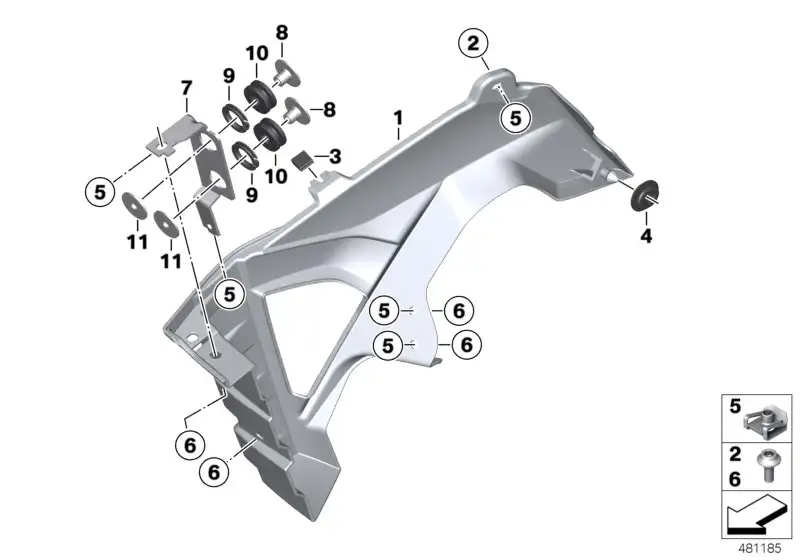 BMW Halter rechts K02 46638563668