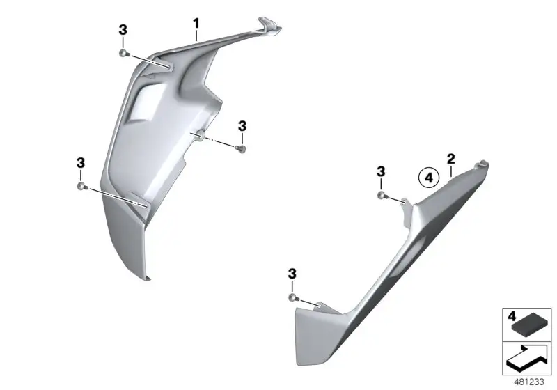 BMW Fussschutz links K48 K61 46638563519