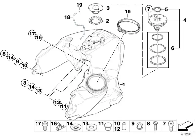 BMW Kraftstoffbehälter K26 16117699595