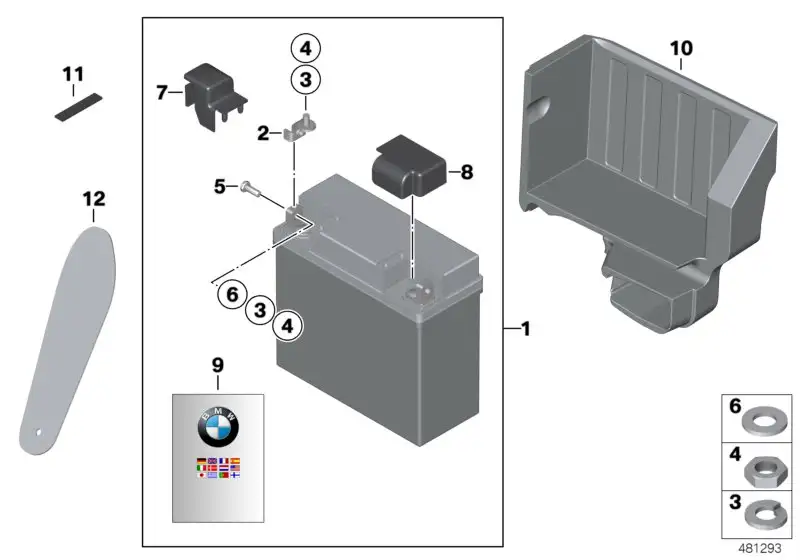 BMW Batteriepolverlängerung K26 61212305895