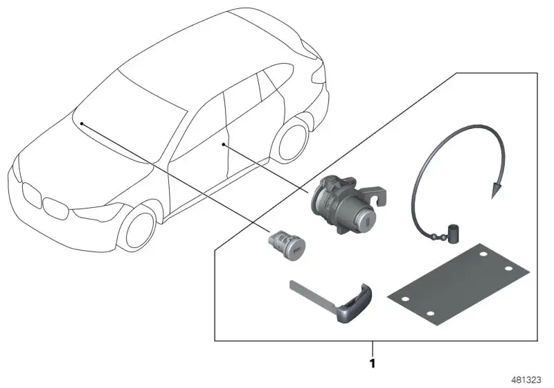 BMW Gleichschliessung mechanisch F48 51217479343 - Bildposition 0