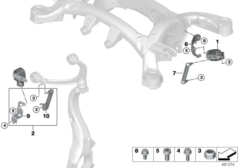 BMW Regelstange links F15 F16 F85 F86 37146854863 - Bildposition