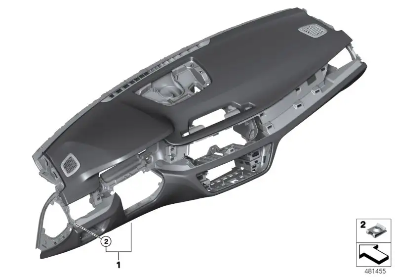 BMW Instrumententafel Leder Head-Up Display G11 G12 51459458055