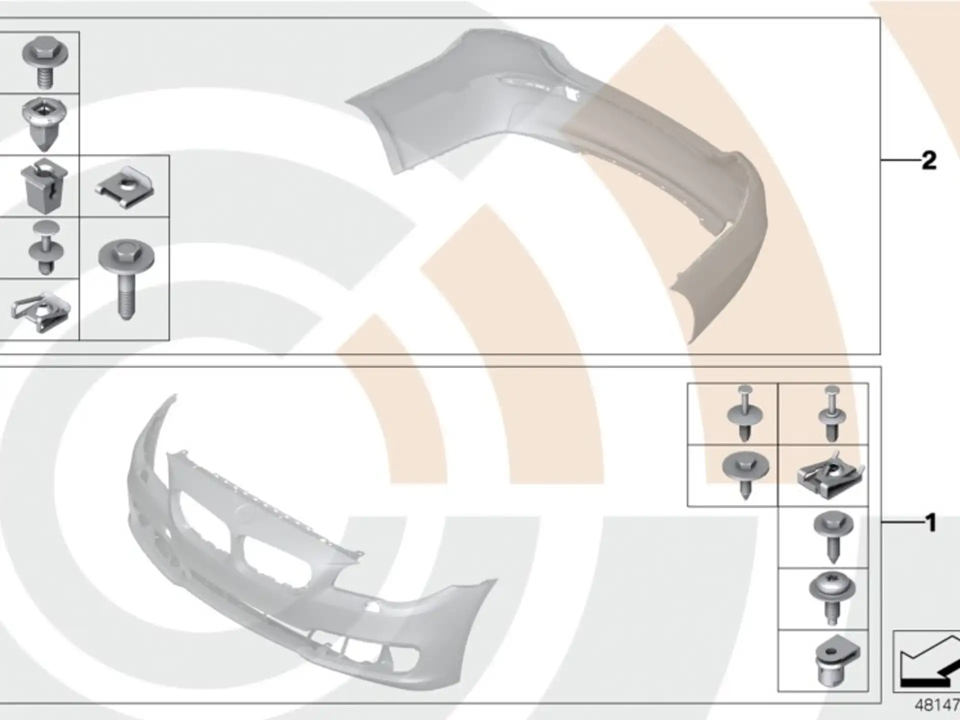 BMW Satz Anbauteile Stossfänger vorn F06 F10 F11 F12 F13 51112452058