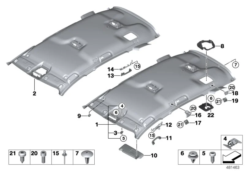 BMW Blende Trennnetz hinten rechts F46 51477401936