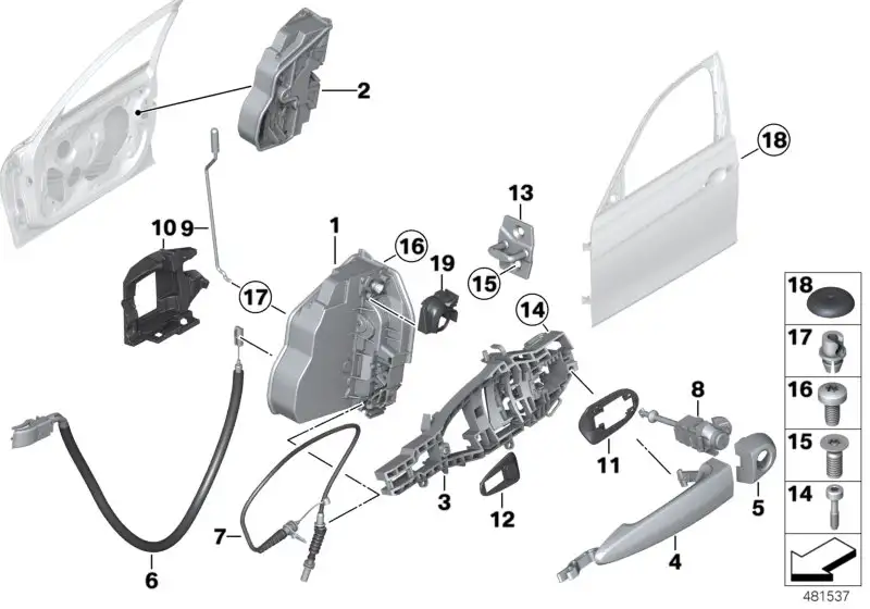 BMW Abdeckung Tür grundiert links E70 E71 E72 E90 E91 E92 E93 F20