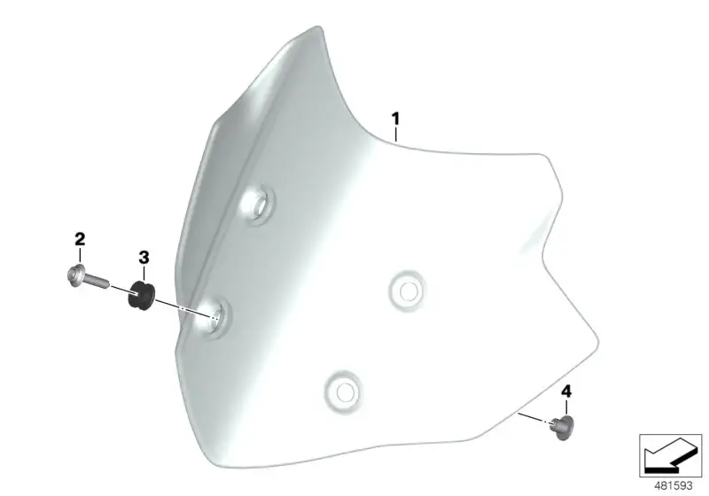 BMW Windschild klar K02 46638560408