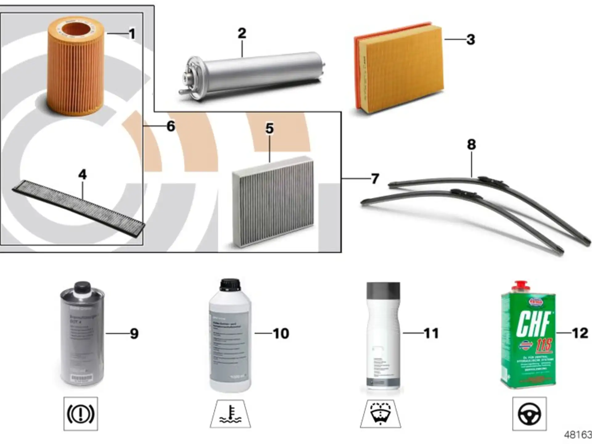 BMW Satz Mikrofilter/Aktivkohlefilter E70 E71 E72 F15 F16 F85 F86 64119248294