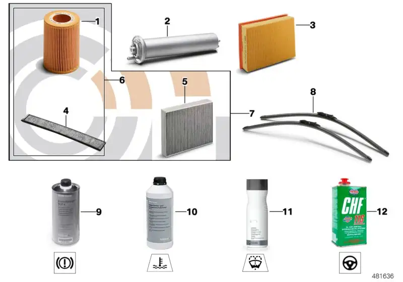 BMW Satz Mikrofilter/Aktivkohlefilter E70 E71 E72 F15 F16 F85 F86