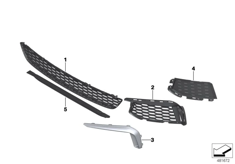 BMW Zierblende rechts 51118064980