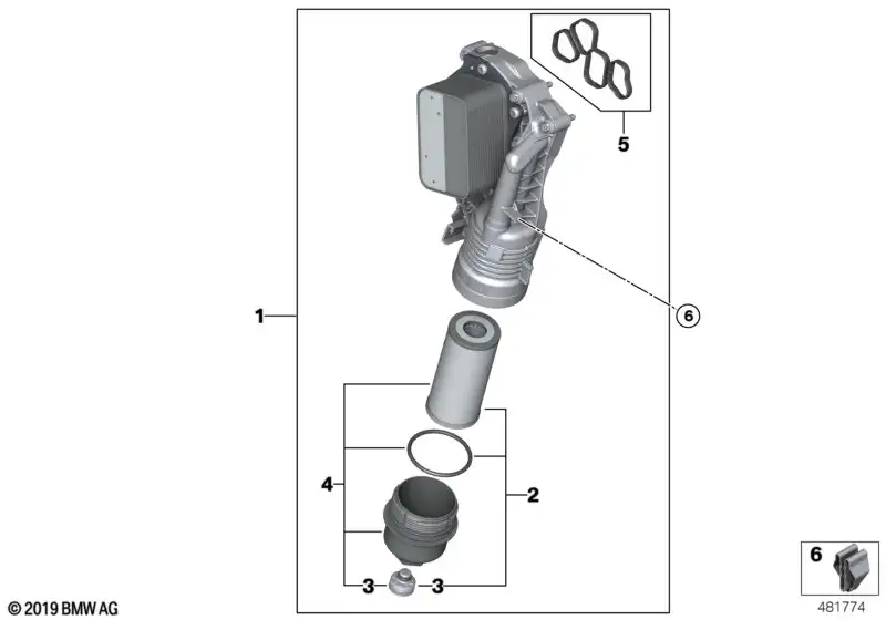 BMW Ölfilter F39 F20 F44 F45 F46 F48 F54 F55 F56 F57 F60 11428649