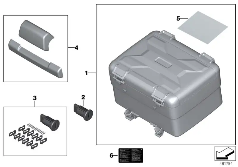 BMW Hinweisschild Höchstgeschw./Zuladung K50 K70 K72 K80 K81 7743