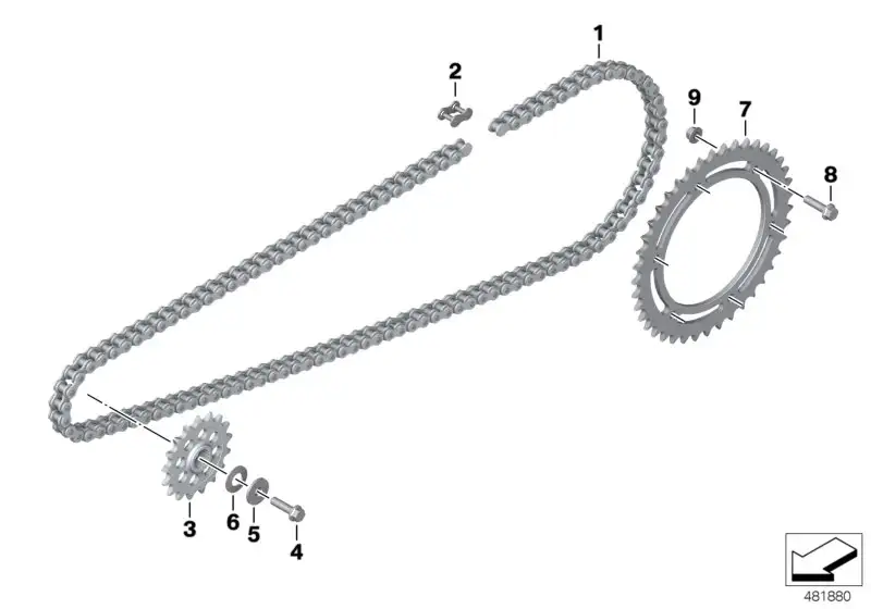 BMW Kette K02 K03 33838394027 - Bildposition 01