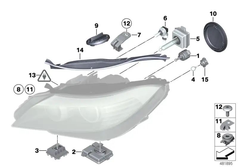 BMW Dichtung links E89 63127248897 - Z4 E89 Roadster /
