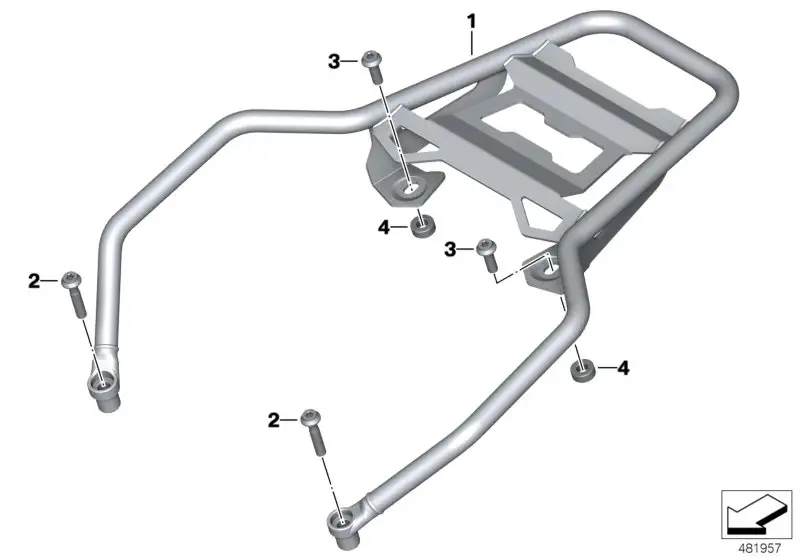 BMW Gepäckbrücke schwarz K50 K51 77412455701 - K50, K51 /
