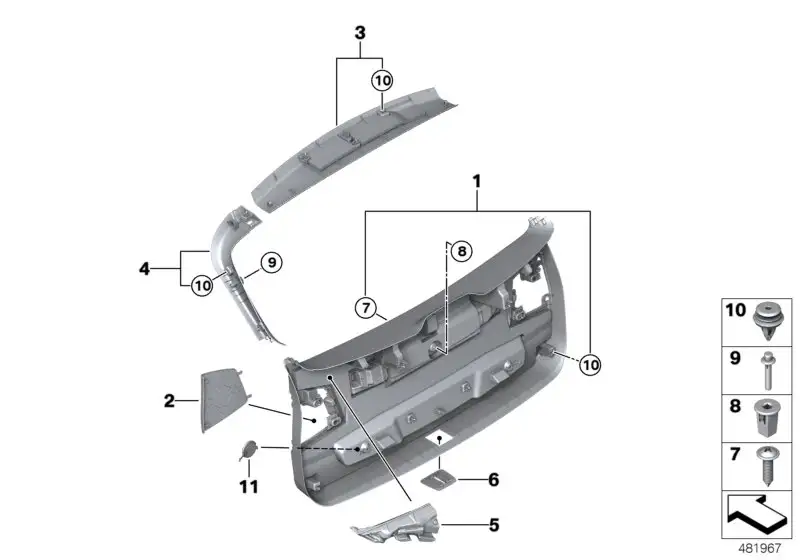 BMW Abdeckung links F48 51497350849