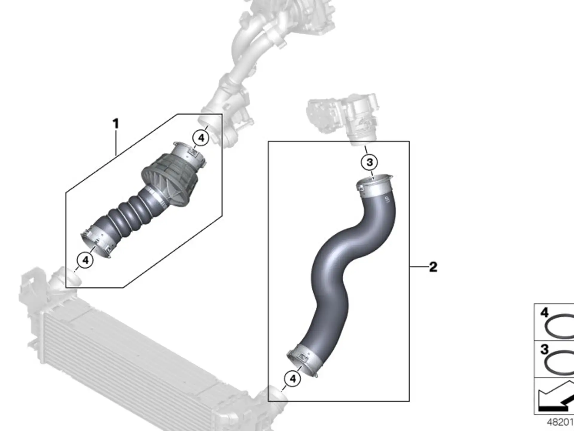 BMW Ladeluftleitung G11 G12 G30 G31 11618572859