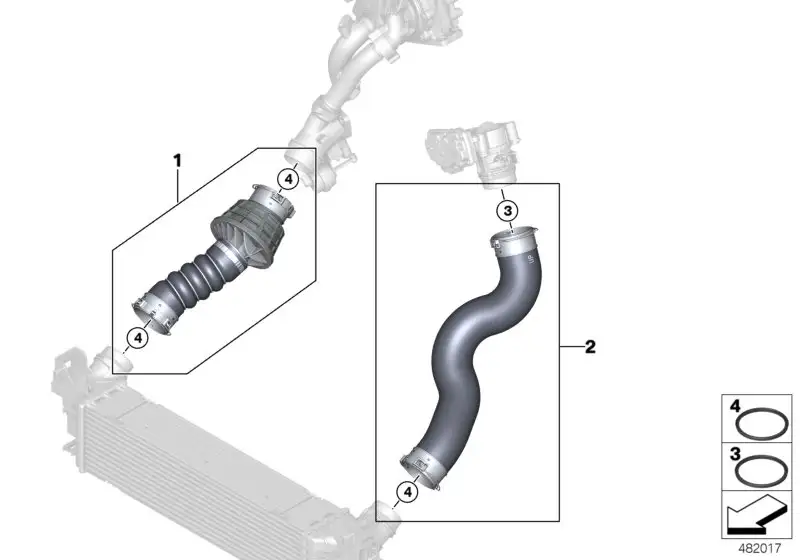 BMW Ladeluftleitung G11 G12 G30 G31 11618572859