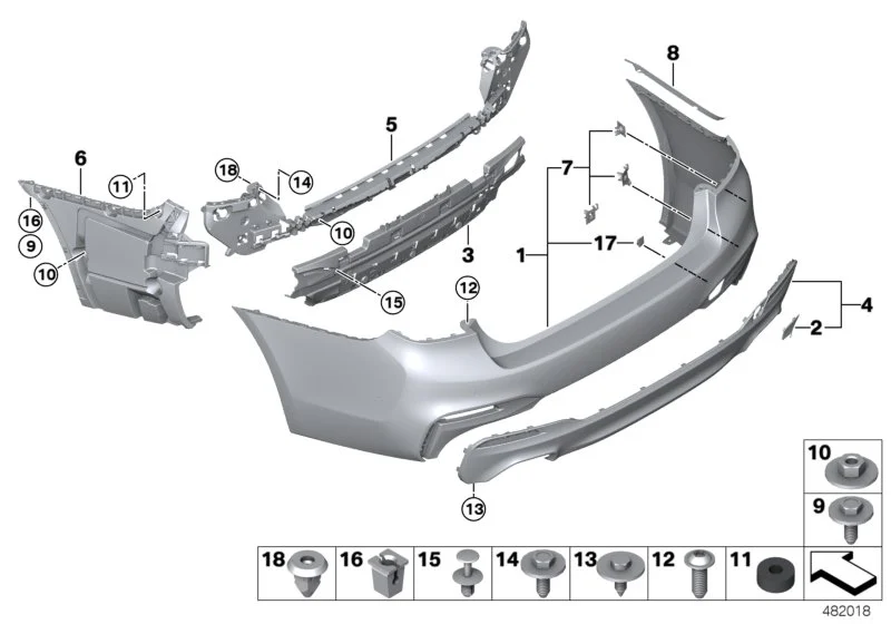 BMW Träger Abgasanlage G30 G31 51128064714
