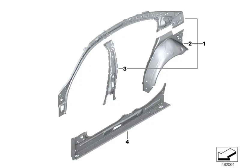 BMW Radhausschale hinten links F90 G30 41007437455