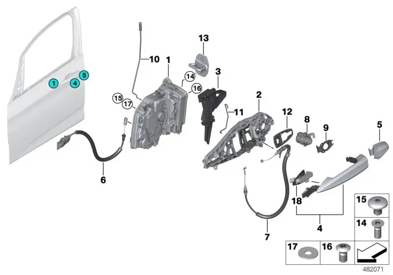 BMW Lichtelement mit Unterlage links F15 F16 F39 F45 F46 F48 F85