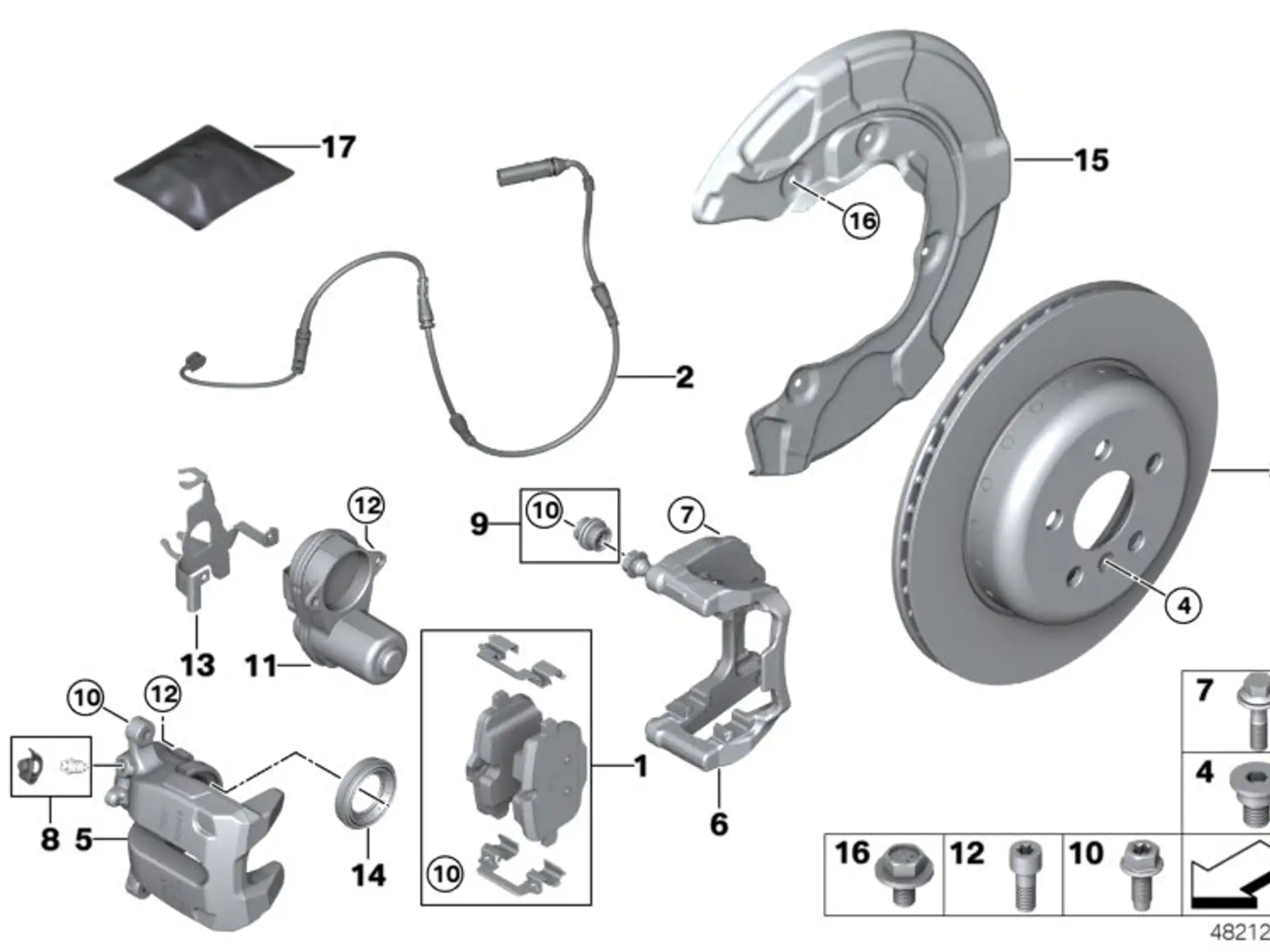 BMW Reparatursatz Bremsbeläge asbestfrei G20 G21 G29 M40i 34206888835