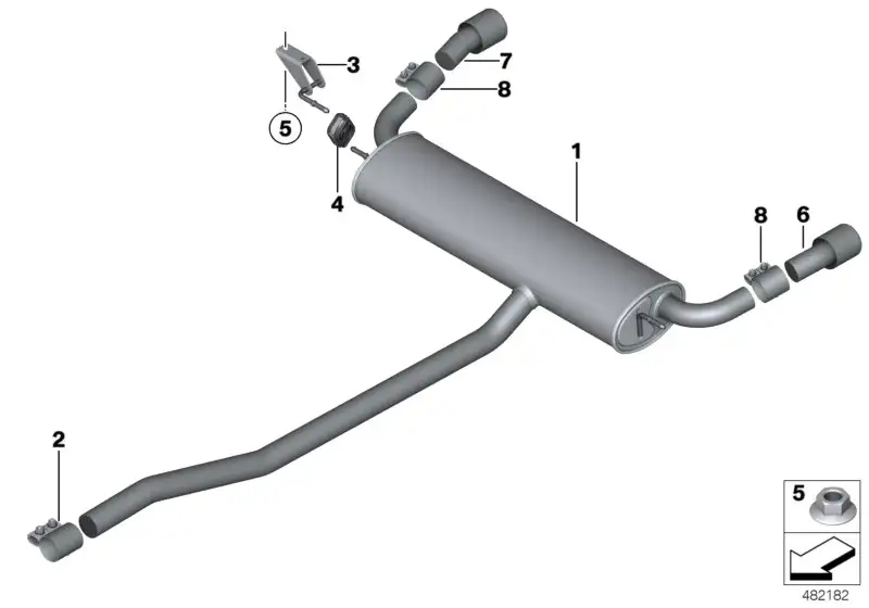 BMW Rep.-Endrohrblende R60 R61 18309807157